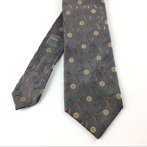 Brioni Other - $230 Brioni 100% Silk Tie Gray Geometric